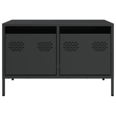 Tv-meubel 68x50x43,5 cm koudgewalst staal zwart