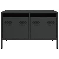 Tv-meubel 68x50x43,5 cm koudgewalst staal zwart - thumbnail