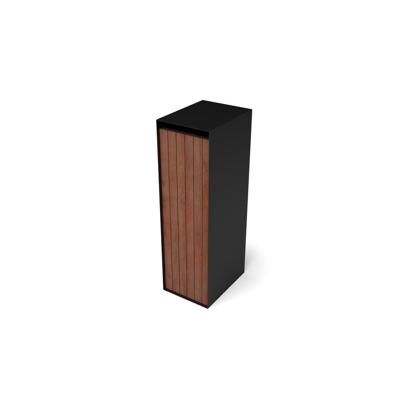 Xilta brievenbus zwart met padoukafwerking 300x400x1100 mm Geroba - Geroba