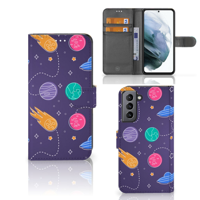 Samsung Galaxy S21 FE | Wallet Case | met Pasjes | Space - thumbnail