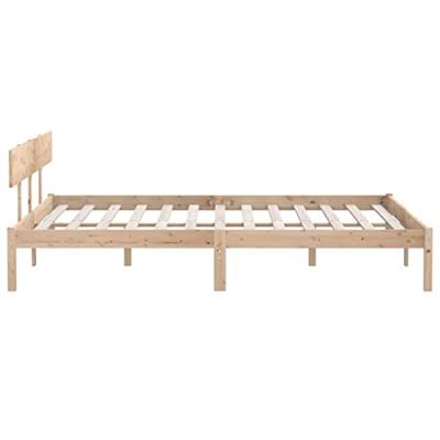 Bedframe zonder matras massief hout 200x200 cm