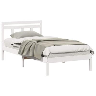 Bedframe Wit Massief grenenhout