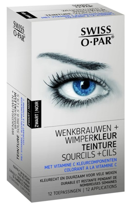 Swiss o-Par Wenkbrauwen + wimperkleur zwart (1 Set)