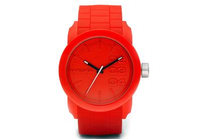 Horlogeband Diesel DZ1440 Silicoon Rood 24mm