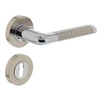 Intersteel Deurkruk Marion op rozet met sleutelrozetten - chroom/nikkel mat - thumbnail