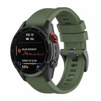 By Qubix - Siliconen sportbandje - Leger groen - Compatible met Garmin Instinct E - 40mm - Compatible Garmin bandje - Bandbreedte: 20mm - thumbnail