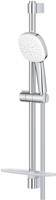 GROHE Tempesta 110 Cube Glijstangset - 60cm - vierkante handdouche - 3 straalsoorten - gladde doucheslang - met zeephouder - chroom 27576003 - thumbnail