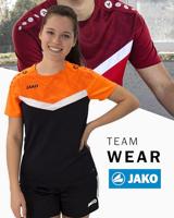 JAKO 6124D T-Shirt Iconic Dames - Zwart/Fluo Oranje - 40 - thumbnail