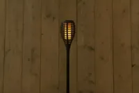 Anna's Collection Solar fakkel met vlameffect zwart 10 x 61 cm - thumbnail