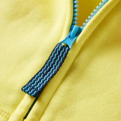 Kindervest met capuchon en rits 92 lichtgeel Kindervest met capuchon en rits 92 lichtgeel