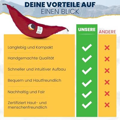 Ticket to the moon Compact Hammock Hangmat Burgundy