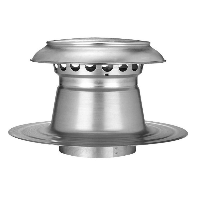 Platdak Ontluchting Dubbelwandig Met Aluminium Kap Ø 200mm - thumbnail