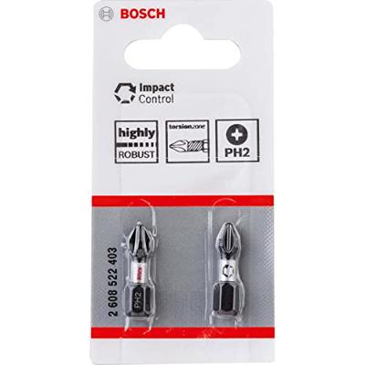 Bosch Accessoires Impact Control Bit PH2 25mm 2St - 2608522403 Bosch Accessoires Impact Control Bit PH2 25mm 2St - 2608522403