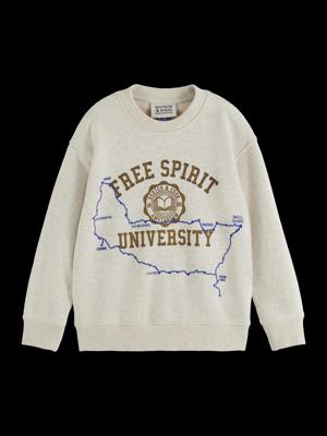 Regular-Fit Logo Carrier Crew Medium Grey