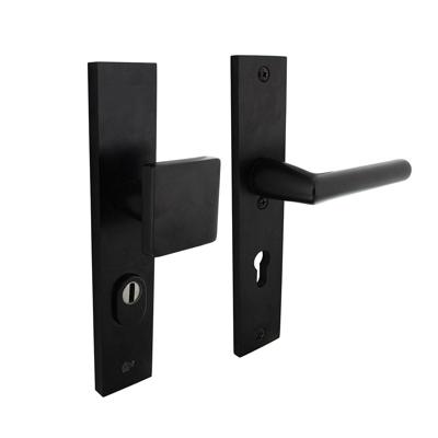 Intersteel Veiligheidsbeslag kerntrekbeveiliging skg3 profielcilinder 55 mm rechthoekig voordeurbeslag zwart