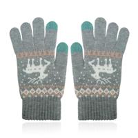 LGT JWLS Winterse Dameshandschoenen - Grijs Wit met Rendier - thumbnail