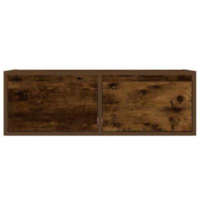 Tv-meubel LED-verlichting 75x35,5x25 cm gerookt eikenkleurig