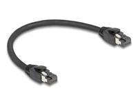 DeLOCK patchkabel s/ftp, rj-45 met cat.8.1 (zwart, 0,25 meter) - thumbnail