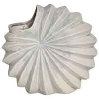 Beliani - SCUP - Bloemenvaas - Wit - Steengoed - thumbnail