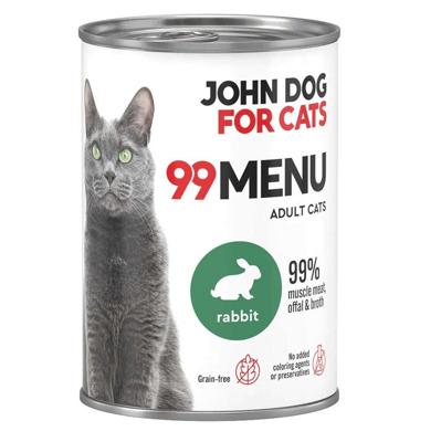JOHN DOG 99 Menu Rabbit - nat kattenvoer - 400g