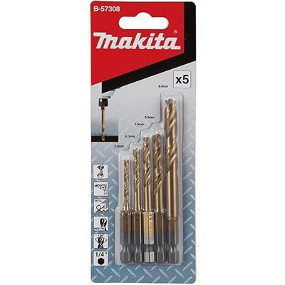 Makita Accessoires Metaalborenset HSS-TiN 5-delig - B-57308