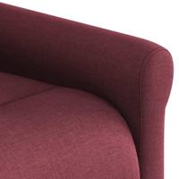 Fauteuil verstelbaar stof wijnrood - thumbnail