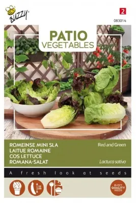 Patio Veggies Romeinse Mini-sla (gemengd) zaden Buzzy - Buzzy