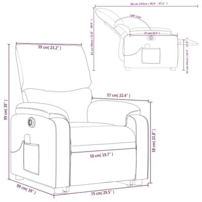 Sta-op-massagestoel elektrisch kunstleer wijnrood