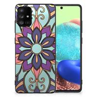 Samsung Galaxy A71 Bloemen Hoesje Purple Flower - thumbnail