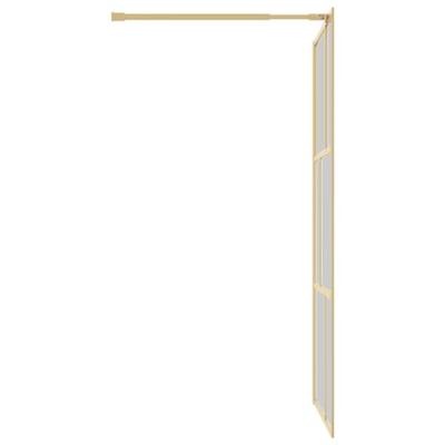 Inloopdouchewand transparant 115x195 cm ESG-glas goudkleurig - thumbnail