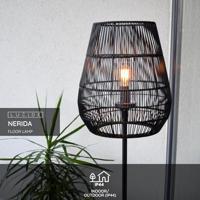 Lucide NERIDA - Vloerlamp Binnen/Buiten - Ø 35 cm - 1xE27 - IP44 - Zwart - thumbnail
