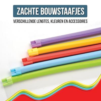 Clics Spaghetteez velociraptor flexibele bouwstaafjes, 34dlg.