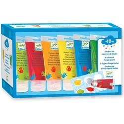 6 tubes vingerverf DJECO multi-gekleurd