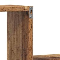 Wandschappen 2 st 100x15x20 cm bewerkt hout oud houtkleurig - thumbnail