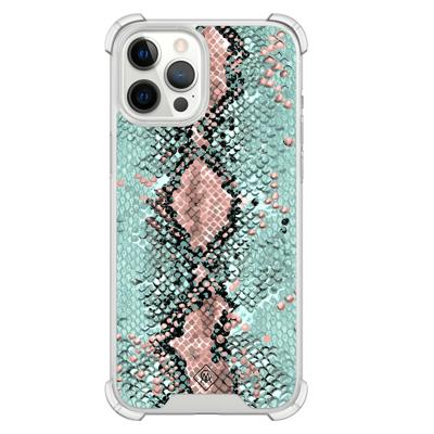 iPhone 12 Pro Max shockproof hoesje - Snake pastel