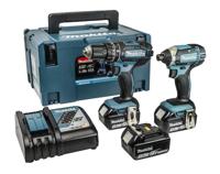 Makita DLX2131JX1 Accu Combiset 2-delig (DHP482 + DTD152) 18V 3.0Ah in Mbox - thumbnail