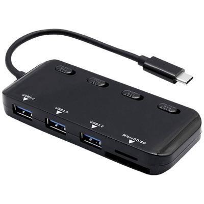 ROLINE USB 3.2 Gen 1 hub, triple, type C aansluitkabel