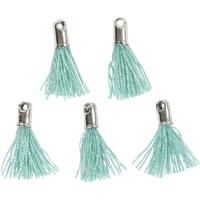 Creotime tassels 10 mm 5 stuks groen - thumbnail