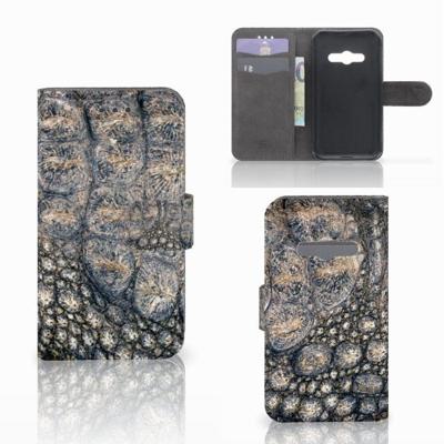 Samsung Galaxy Xcover 3 | Xcover 3 VE | Telefoonhoesje | Met pasjeshouder | Krokodillenprint
