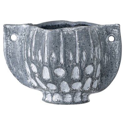 Bloomingville Bloempot Blauw Steen 17.5cm.H