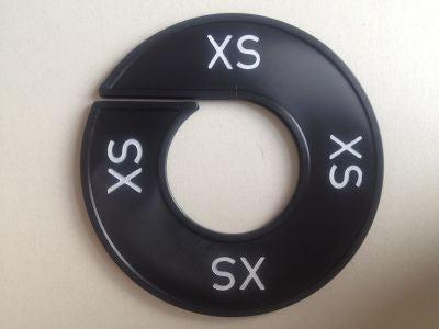 Maatring 9cm zwart/wit XS