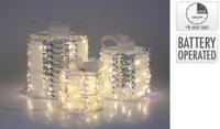 Beeld Cadeau 30cm set a 3 regenboog LED - thumbnail