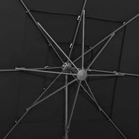 Parasol 4-laags met aluminium paal 250x250 cm zwart - thumbnail