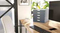 Durable VARICOLOR 5 - 7605 760527 Ladebox Grijs DIN A4, DIN C4, Folio, Letter Aantal lades: 5 - thumbnail