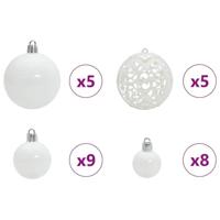 Kerstbal Set met 150 LED 61 pcs Wit Kunststof - thumbnail