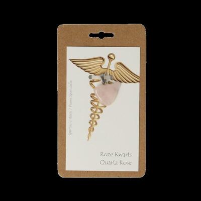Steengoed Hanger gezondheidssteen roze kwarts 1 Stuks
