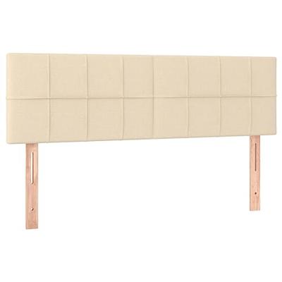 Boxspring met matras en LED stof crèmekleurig 140x200 cm