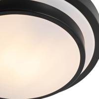 QAZQA Moderne plafondlamp zwart met wit 25 cm IP44 - Walden - thumbnail