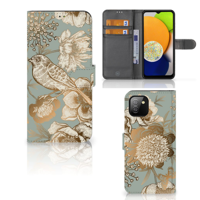 Hoesje voor Samsung Galaxy A03 Vintage Bird Flowers - thumbnail