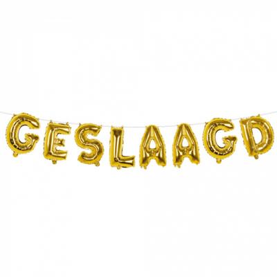 Folieballonslinger &apos;GESLAAGD&apos; (4m)